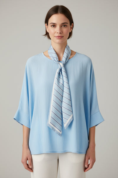 3/4 Sleeve Top With Scarf