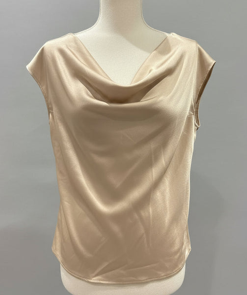 Cap Sleeve Sateen Top
