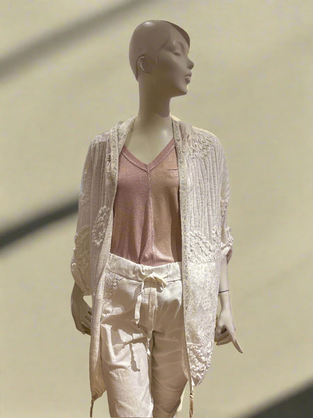 3/4 Hooded Lace Jacket