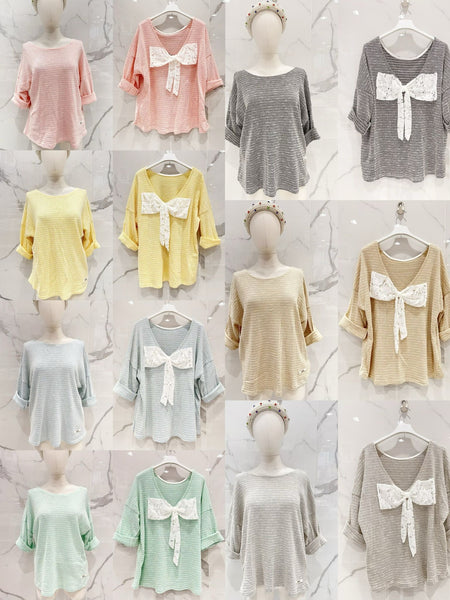 Bow Back Light Sweater