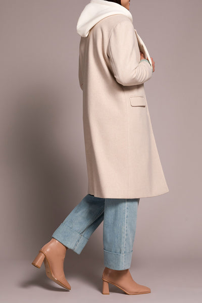 3/4 Coat With Fooler Hoodie