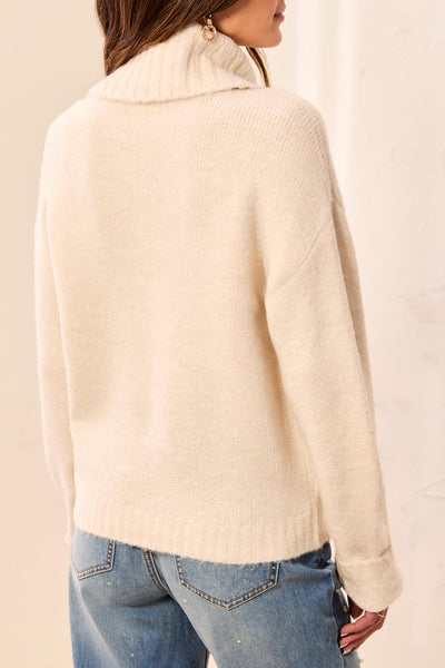 T-Neck Bow Detail Sweater