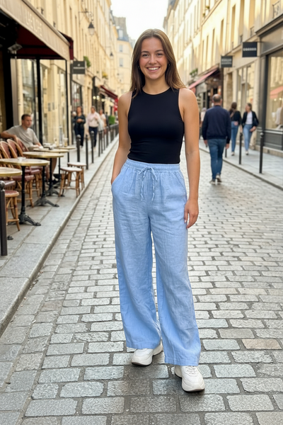 Pull-On Linen Pants