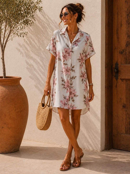 Short Sleeve Floral Dress
