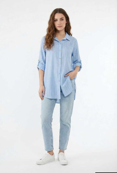 Stripe Button Front Tunic