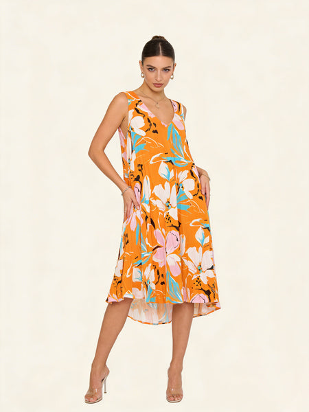 Sleeveless Floral Dress