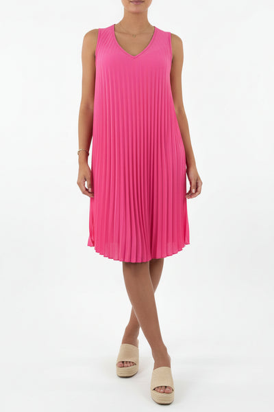 Sleeveless Pleat Dress
