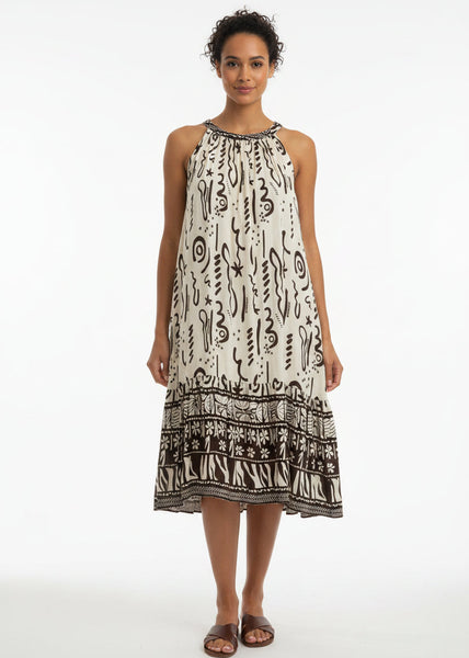 Sleeveless Print Dress