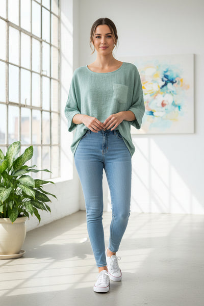 Linen/Cotton Mixed Top - Italian