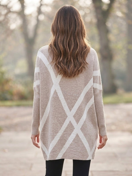 Geometric Print Sweater Tunic