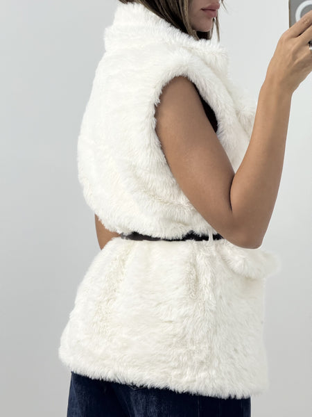 Belted Fur Vest