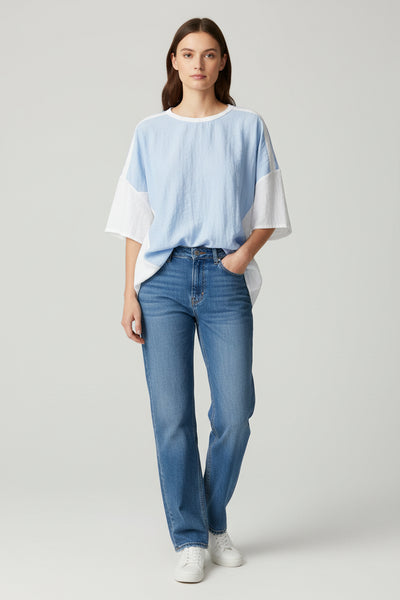 Short Sleeve 2 Tone Top