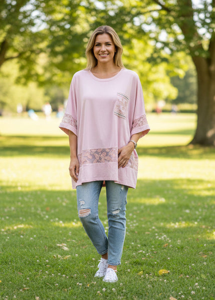 Short Sleeve Top with Pocket Detail
