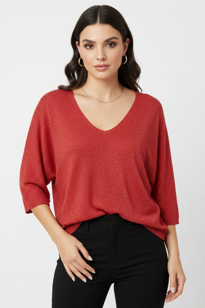 3/4 Light Lurex Sweater