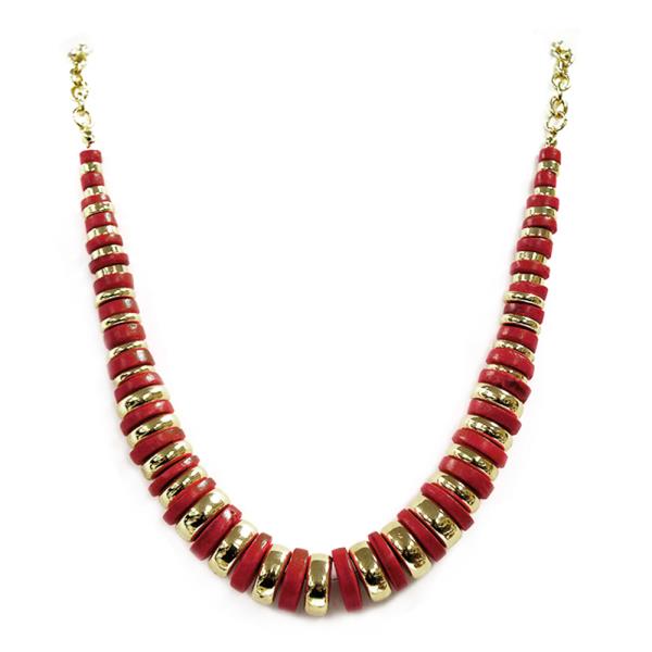 Beaded Disk Necklace