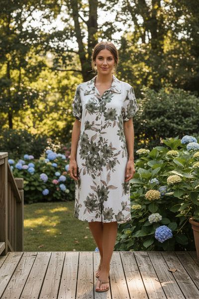Short Sleeve Floral Dress