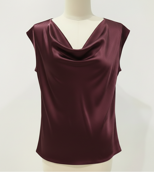 Cap Sleeve Sateen Top