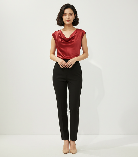 Cap Sleeve Sateen Top