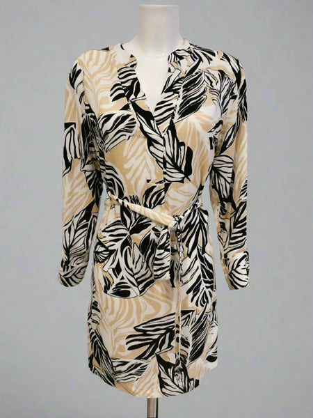 Belted Print Dress