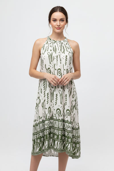 Sleeveless Print Dress