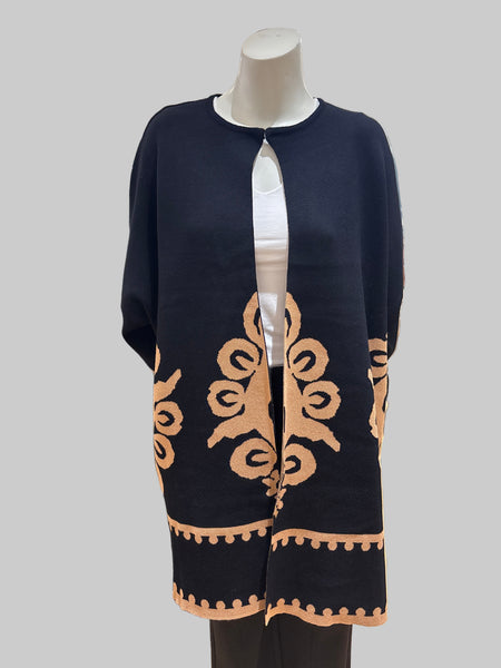 Open Front Floral Cardigan