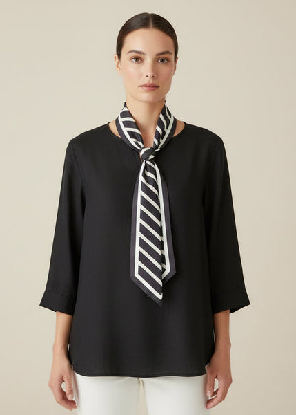 3/4 Sleeve Top With Scarf