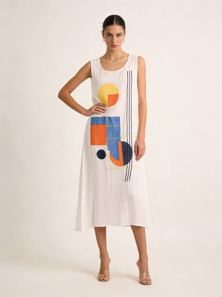 Sleeveless Print Dress