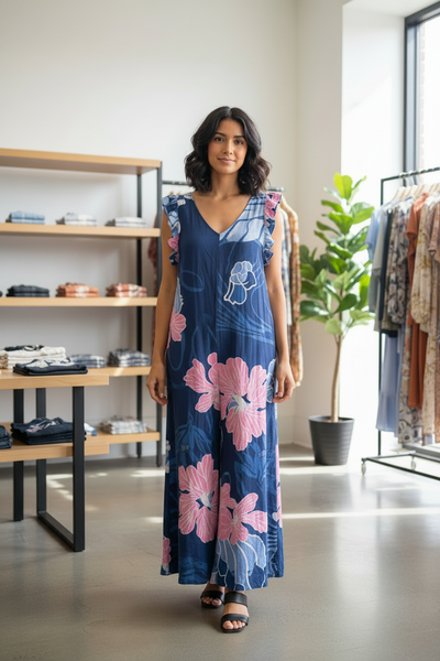 Sleeveless Printed Jumpsuit