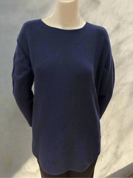 Long Sleeve Boat Neck Basic Sweater