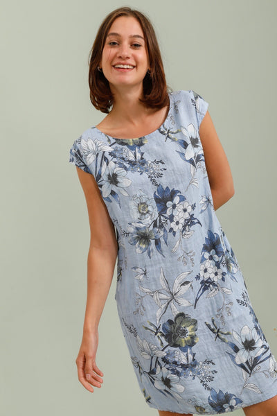 Floral Linen Dress