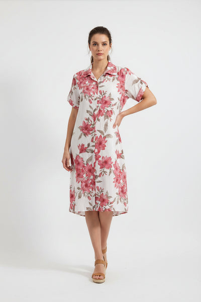 Short Sleeve Floral Dress