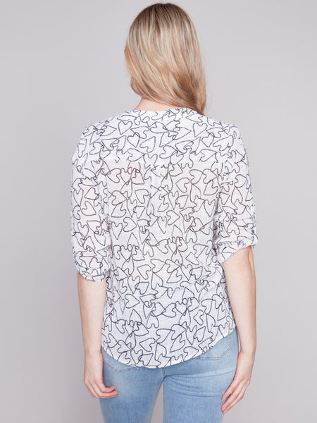 Printed Catton Gause Blouse
