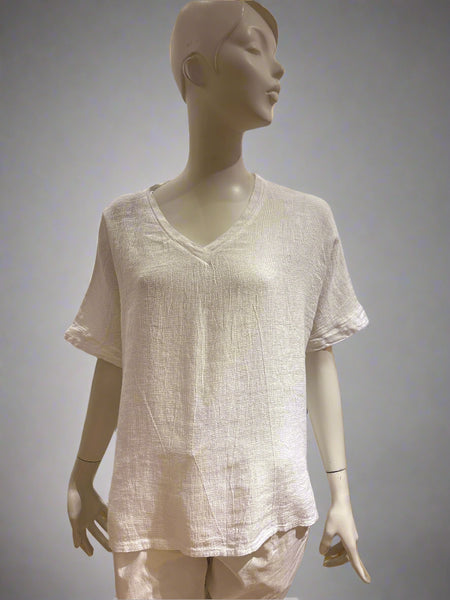 Linen/Cotton Mix Top - Italian