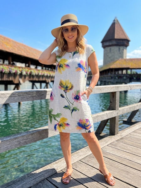 Floral Linen Dress
