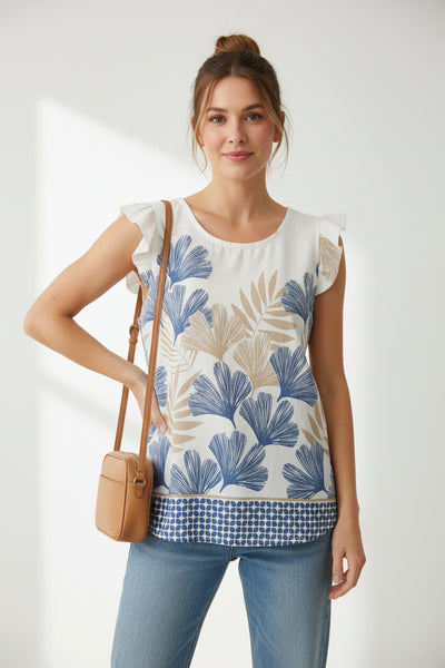 Sleeveless printed Top