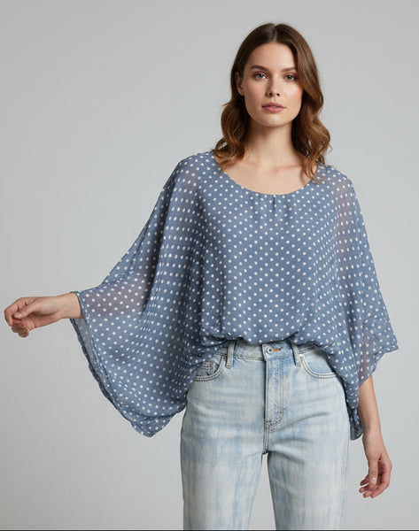 Polka Dot Silk Top - Italian