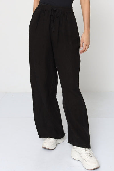 Pull-On Linen Pants