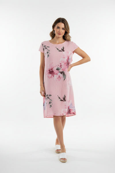 Floral Linen Dress