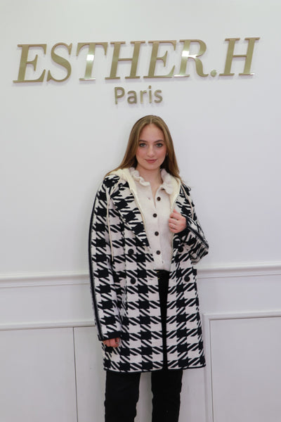 3/4 Plaid Jacket With Detachable Hoodie