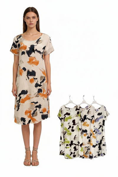 Short Sleeve Print Dress