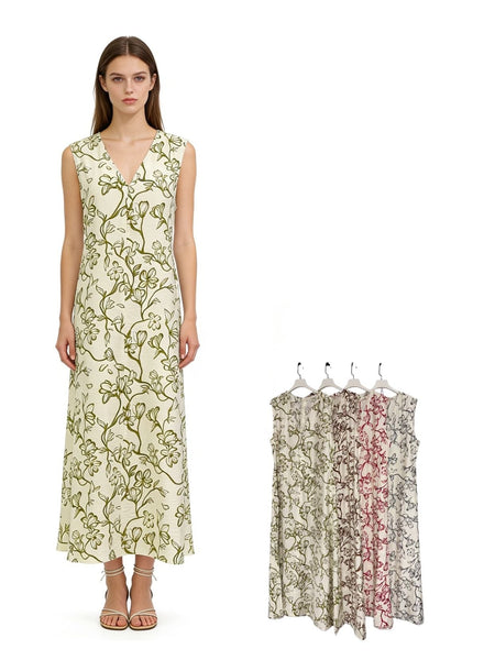 Sleeveless Print Dress