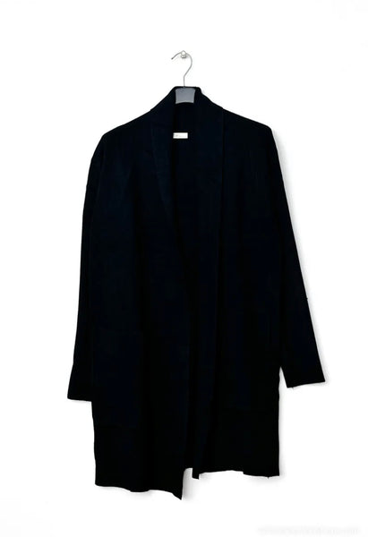 Open Front Wool Mix Cardigan