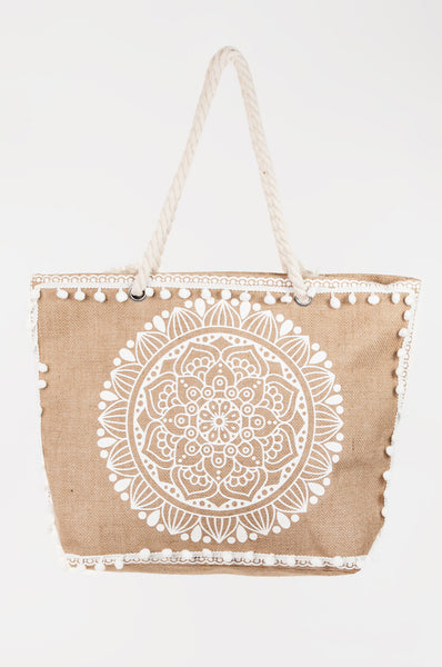 Boho Floral Tote Bag