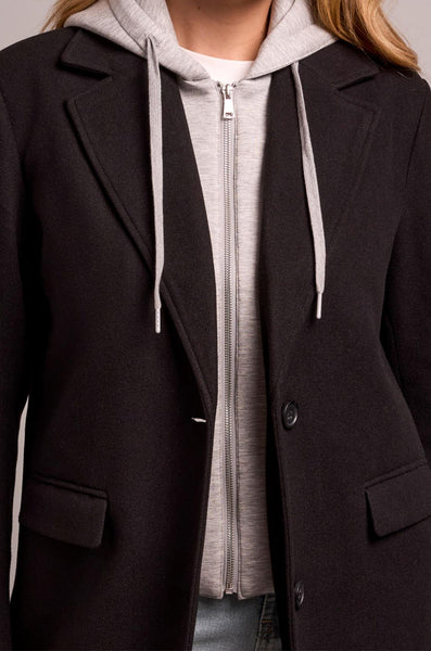 3/4 Coat With Fooler Hoodie