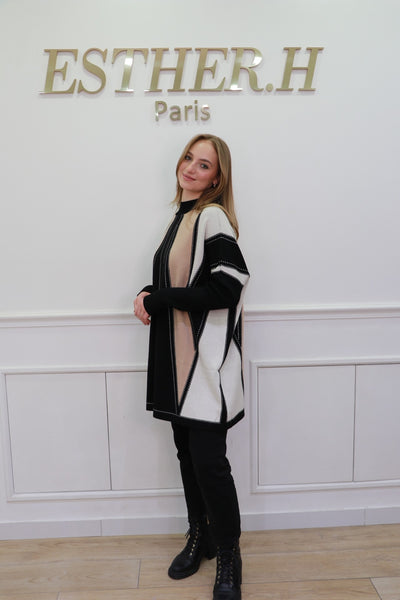 Stripe Poncho Sweater