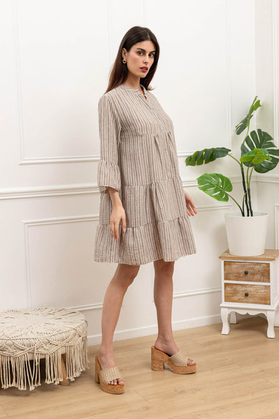 Bell Sleeve Stripe Dress