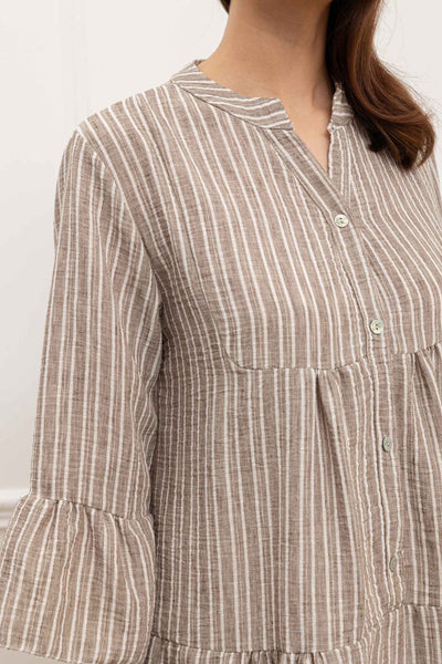 Bell Sleeve Stripe Dress