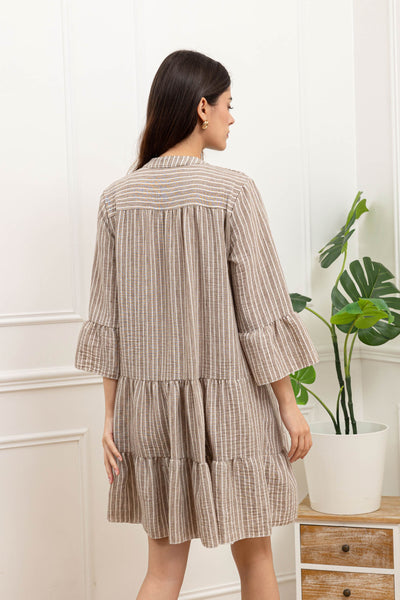 Bell Sleeve Stripe Dress