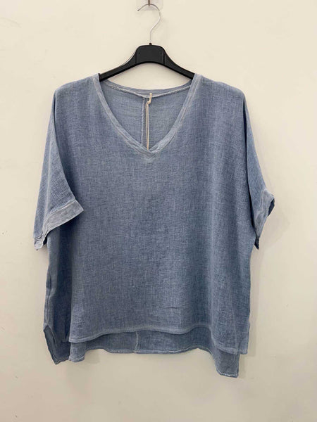 Linen/Cotton Mix Top - Italian