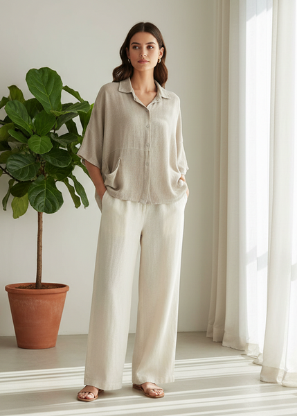 One Pocket Linen/Cotton Shirt - Italian